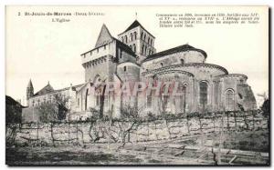 St Jouin de Marnes Old Postcard L & # 39eglise