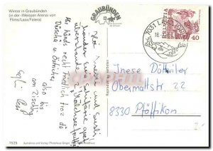 Modern Postcard Winter in Graubunden