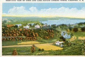 NH - Lakeport, Bird's Eye View of Town & Lake Paugus