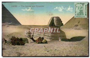 Postcard Ancient Egypt Egypt Cairo The Sphinx and Pyramids