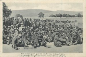 World War I (1914- 1918) Transport of French and Belgian prisoners to Germany 