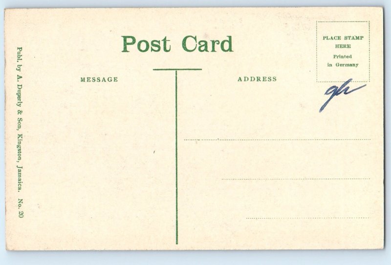 Jamaica Postcard Greetings from Jamalca Bridge View c1910 Antique Unposted