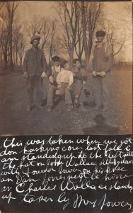 Piper City Illinois Farmers after Husking Corn Real Photo Postcard AA71456