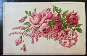 Vintage Victorian Postcard 1910 - Generic - Cart of Roses