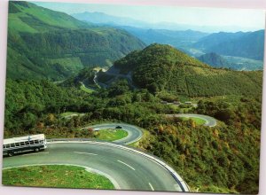 postcard Japan - Nikko - bird's eye view of Daini-Irohazaka