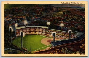 DS1/ Sports Postcard Linen Forbes Field Pittsburgh Pa Baseball Stadium 239