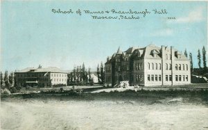 Postcard 1909 Idaho Moscow School Miners Ridenbaugh Hall #5523 ID24-542