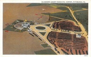 PITTSBURGH, PA Pennsylvania  ALLEGHENY COUNTY MUNICIPAL AIRPORT  c1940's Postca