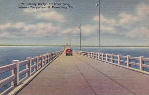 Florida Saint Petersburg Gandy Bridge Six Miles Long Between Tampa And Saint ...