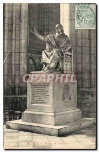 Old Postcard Meaux Bossuet Satue
