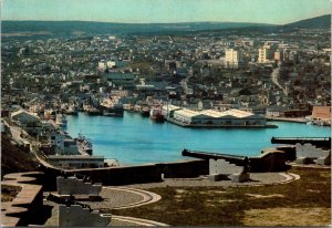 CONTINENTAL SIZE POSTCARD VIEW OF ST. JOHN'S FROM SIGNAL HILL NEWFOUNDLAND