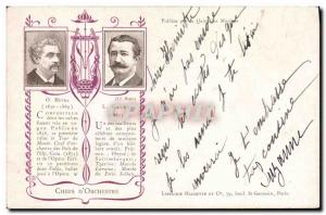 Postcard Old Metra Ganne Heads & # 39orchestre