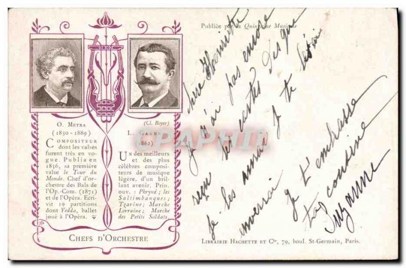 Postcard Old Metra Ganne Heads & # 39orchestre