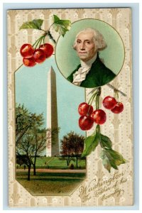 C. 1910 Washington's Birthday Monument Winsch Back Postcard F93 