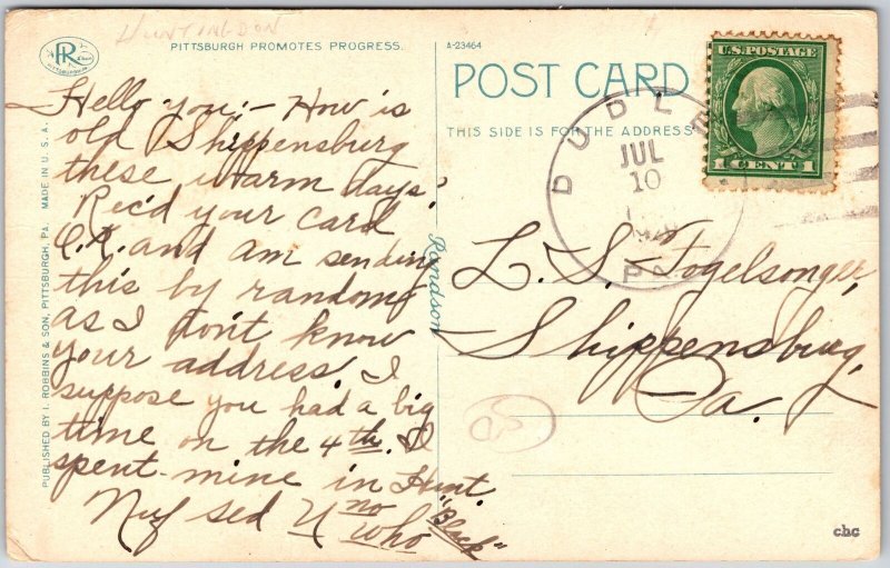1910's Farmers Bank Building Pittsburgh Pennsylvania PA Posted Postcard