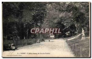 Old Postcard Niort L & # 39allee low public garden