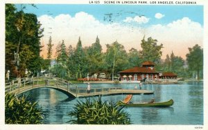 Postcard Early View of Lincoln Park in Los Angeles, CA.      R7