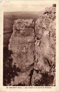 CPA Poligny Les rochers et la grotte du Penitent (1265405) 