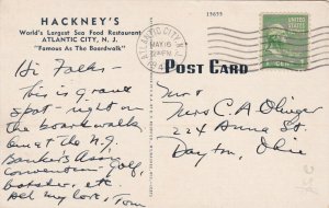 New Jersey Atlantic City Hackney's Seafood Restauarant Dining Room 1947 sk4867