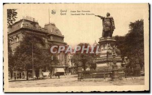 Old Postcard Van Ghent Statue Arlevelde