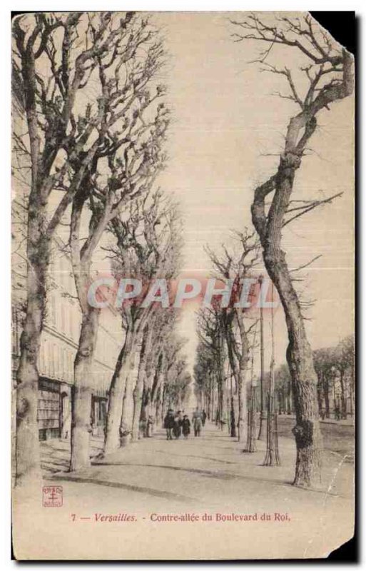 Old Postcard Versailles Against allee King Boulevard