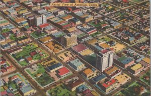 Postcard Aerial View of Amarillo Texas TX