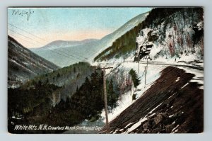 White Mountains NH-New Hampshire, Crawford Notch, Railroad Vintage Postcard