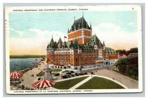 Vintage 1930 Postcard Panoramic View Chateau Frontenac Dufferin Quebec Canada