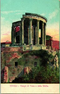 Vintage Postcard - Tivoli - Templi di Vesta e della Sibilla Italy