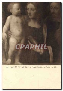 Old Postcard Louvre Museum Holy Family Luini