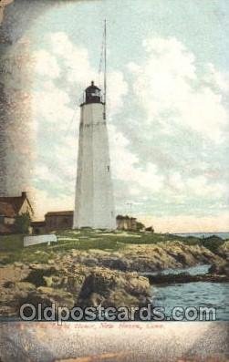 Old Lighthouse, New Haven, Conn, USA USA Lighthouse Unused top and bottom lef...