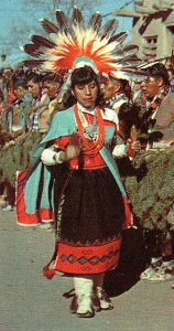 Corn Maiden Dance San Juan Pueblo New Mexico Vintage Postcard Standard View Card