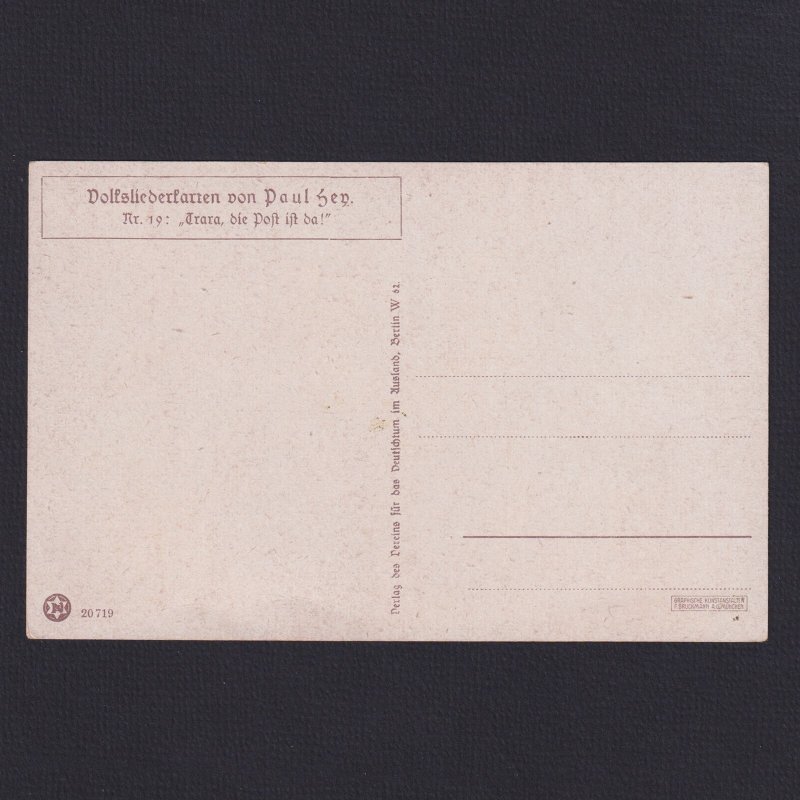 GERMANY, Postcard, Paul Hey, #19, 'Trara, die Post ist da'