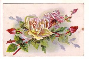 White-Pink Roses, Used Split Ring Cancel, Nova Scotia