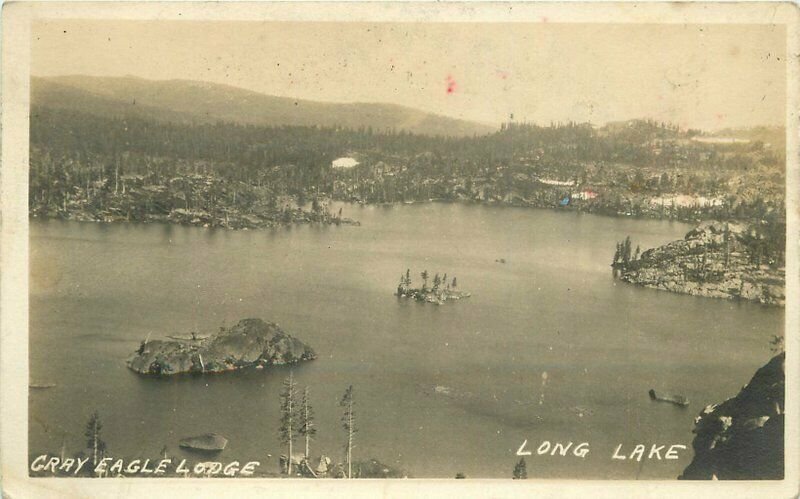 Blairsden California 1920s Plumas Gray Eagle Lodge RPPC Photo Postcard 21-5972