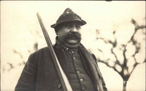 Man Austrian Hunting Hat Gun Lothar Schilling Bad Soden am Taunus RPPC