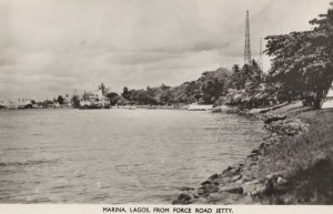 Marina From Force Road Jetty Lagos Nigeria Real Photo Postcard