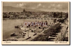 Switzerland Geneve Old Postcard General view