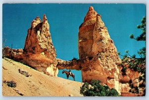 c1960 Bryce Canton National Park Utah UT Postcard Tower Bridge Rock Formation