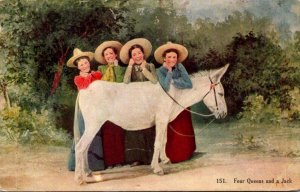 Donkeys Four Queens and A Jack 1913