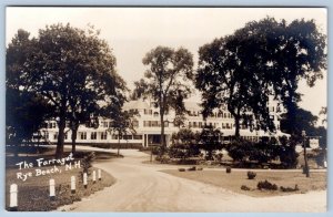 RPPC THE FARRAGUT RYE BEACH NEW HAMPSHIRE*NH*HUGE HOTEL*REAL PHOTO POSTCARD