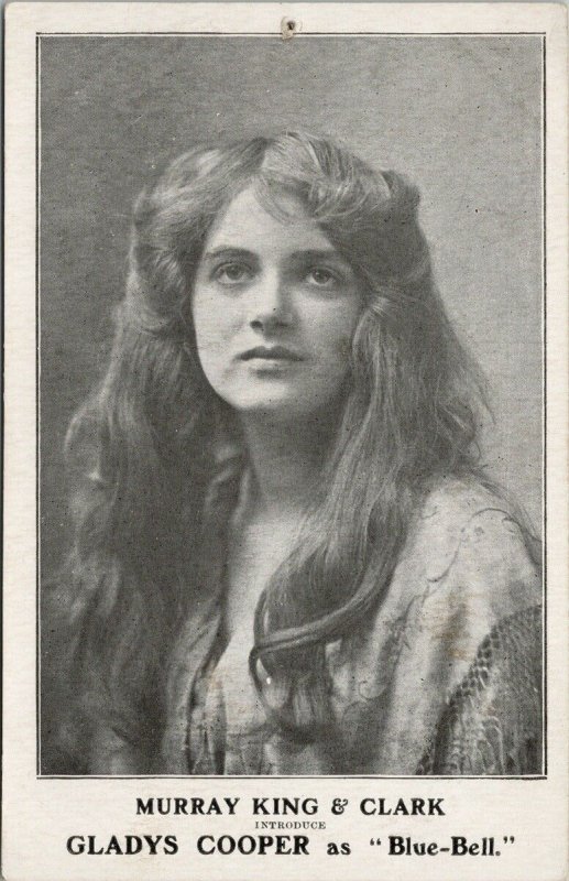 Gladys Cooper as 'Blue Bell' Murray King & Clark Postcard G83 *as is