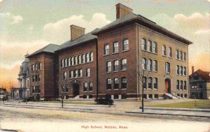 High School Malden Massachusetts 1905c postcard