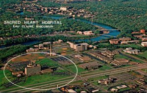 Wisconsin Eau Claire Aerial View Sacred Heart Hospital