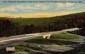 Alabama Cloverlaef Intersection On New 4 Lane Highway Between Birmingham and ...