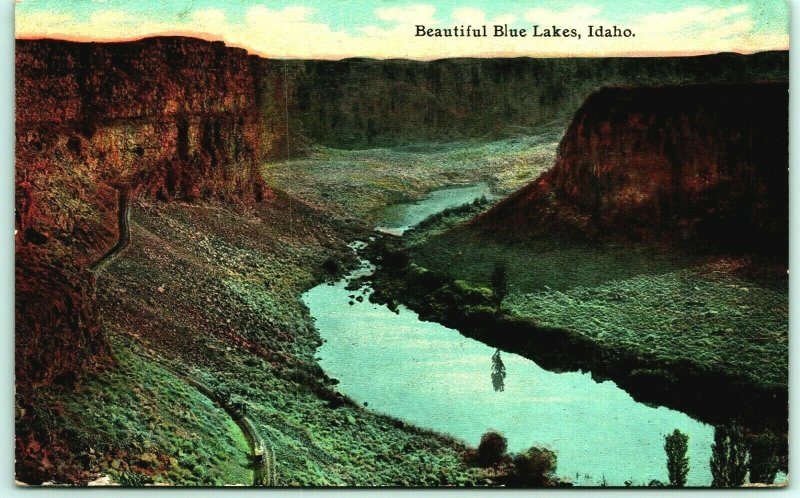 Beautiful Blue Lakes Snake River Idaho ID 1911 DB Postcard F5