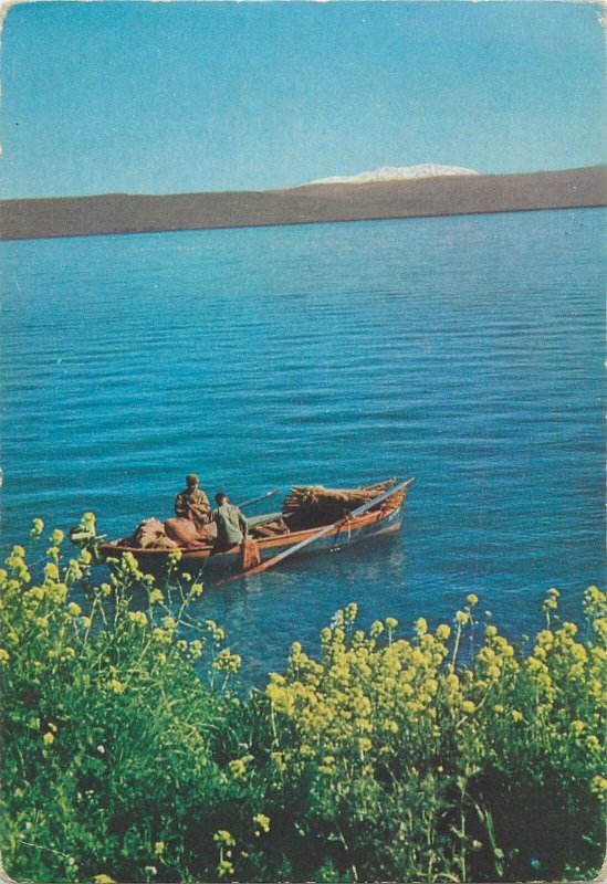 Postcard Lake of Galilee Mount Hermon view