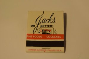 Jacks or Better Rockford Freeport Illinois 20 Strike Matchbook