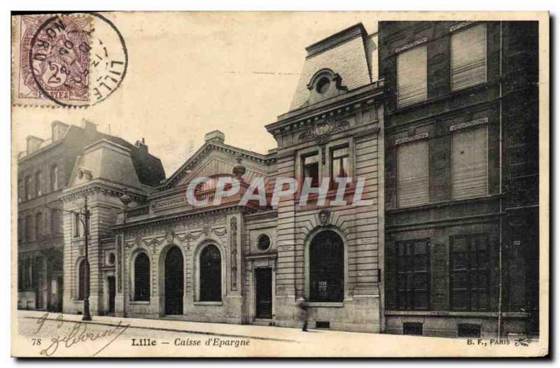 Old Postcard Lille Bank Caisse d & # 39Epargne