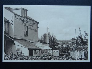 Devon Teignmouth SHALDON The Shipwrights Arms Inn & Beer Garden c1951 Postcard